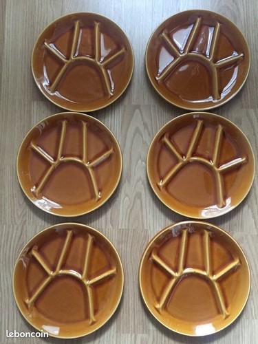 Lot assiettes à fondue - lot, 6