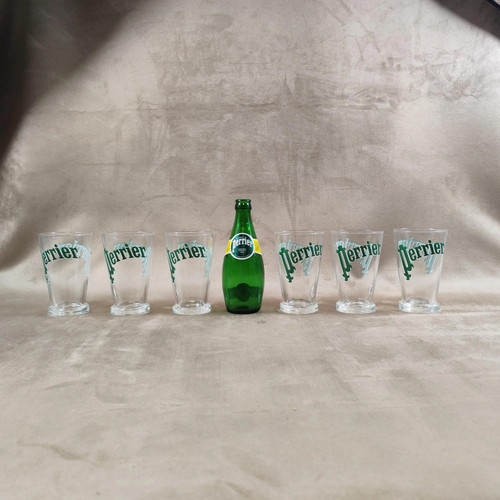Lot verres perrier eau - lot, 6
