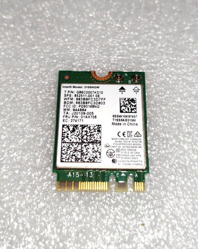 Carte wifi intel 3168ngw - wifi, pour