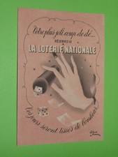 ADVERTISEMENT 1945-1950 NATIONAL LOTTERY ILL. THIBAULT DE CHAMPROSAY / IRONER