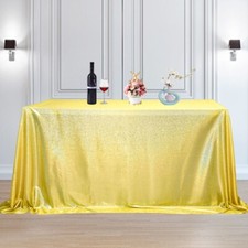 1PC Sequin Table Housse Tissu Paillette Scintillant Iridescent Scintillement