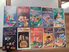 vhs walt disney lot de 10 cassettes vidéos.