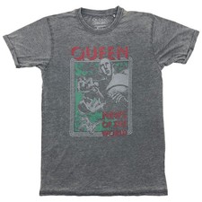 Men's Queen News of the World Burnout Tee Vintage T-shirt Large Charcoal