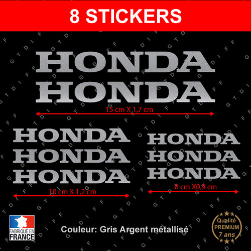 Stickers honda argent - 8,