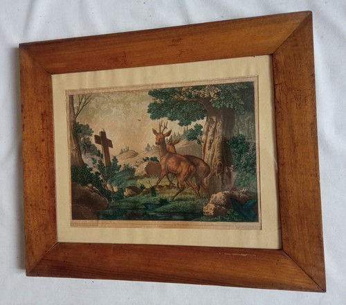 Cadre noyer gravure de - cadre, en
