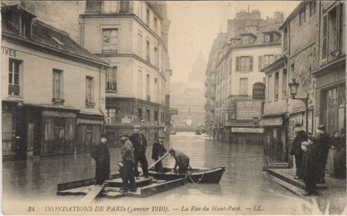 Cpa inondation 1900 paris - ak,