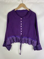 Chemisier chemise boutonnée en lin Lagenlook Ewa I Walla pour femme taille un...