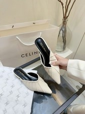 Women Pointed Toe Sandals Slippers Summer Low Heel Slingback Heels Mules Fashion