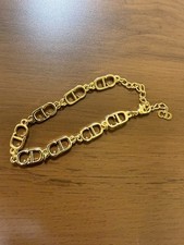 [MINT] Christian Dior CD logo chain bracelet in gold color w/o box