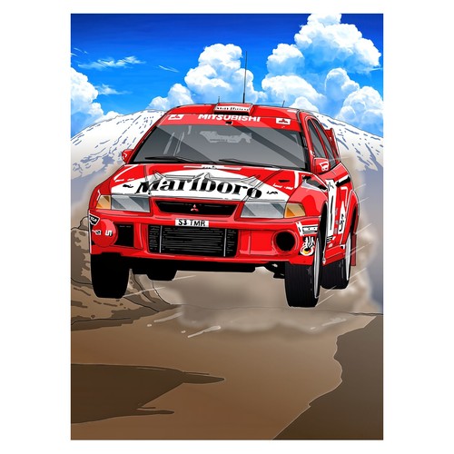 Affiche voiture rallye - de,