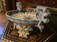 Gorgeous Desvres Earthenware Fruit Compoter or Cutter by Geo Martel