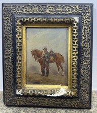 Ancienne huile sur panneau 