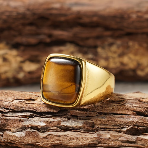 Bague œil tigre pierre - bague, de