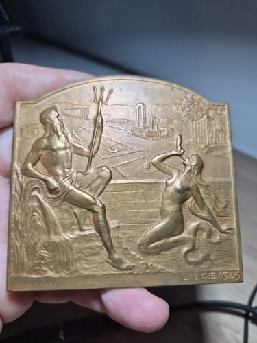 254 medaille plaque bronze - medaille/plaque,