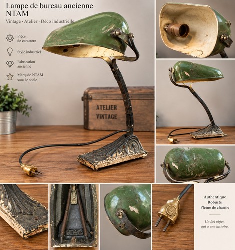 Ancienne lampe bureau ntam - ancienne,