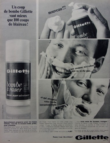 Publicité rasage barbier - rasage,