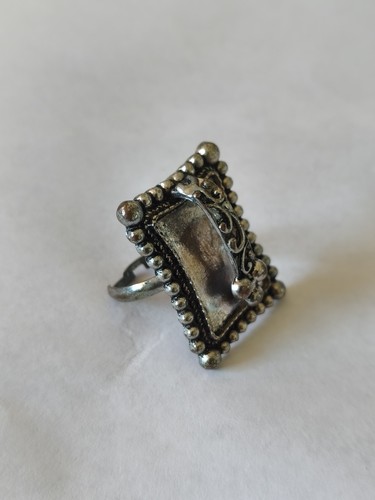 Bague rétro ancienne large - , en