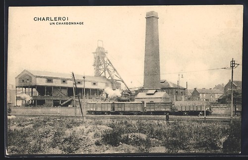 Cpa charleroi charbonnage - charleroi,,