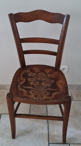 Ancienne chaise bistro bois - ancienne,