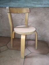 DLG Alvar Aalto 68 Scandinavian children's chair / birch curved plywood
