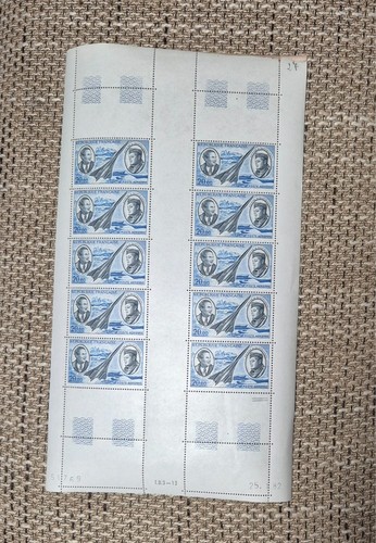 Planche timbres mermoz saint - timbres,