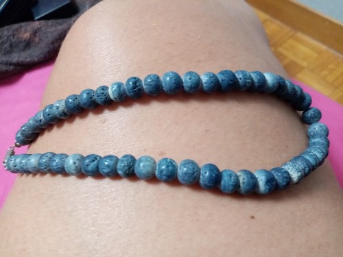 Beau collier vintage - bleu, avec