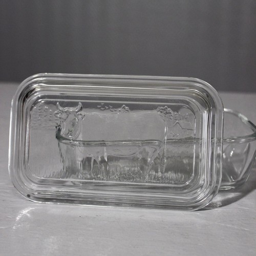 Beurrier vintage verre moulé