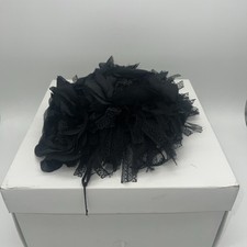 Kokin New York Flower and Lace Hat Black Velvet Wedding Church Fascinator