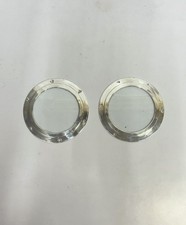 Lot de 2 anciens hublots marins en aluminium pour accent mural de récupératio...