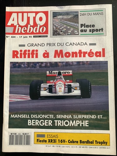 Auto hebdo 1992 gp - hebdo, du