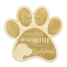 Teckel à poil dur sous-verre en contreplaqué Art-Dog