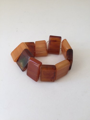 Bracelet ambre bakélite - bracelet,