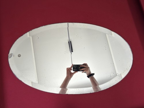 Miroir biseauté ovale ancien - ovale,