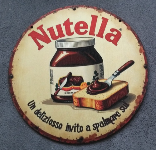 Plaque bois vintage nutella - vintage,