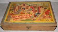 ANTIQUE UNIVERSAL CONSTRUCTION WOODEN TOY SET