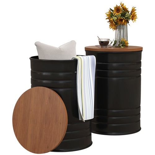 Nesting storage ottomans set - storage,