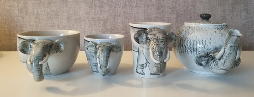 Elephant tea coffee set - elephant, –