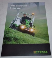 Etesia Tractor Ride-on mowers hydro 124 Truck Brochure Prospekt