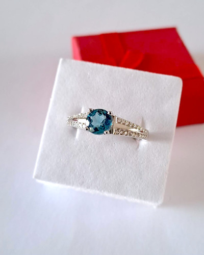 Bague topaze blue london - blue,
