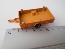 model orange one axle car trailer - majorette