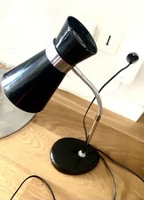 Diabolo desk lamp black metal 70 light fixture light vintage design old object