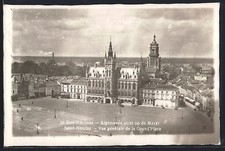 Old postcard Saint-Nicolas, general view of the Grand ́Place 1945 