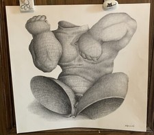 Nu Masculin Stylisé, Crayons