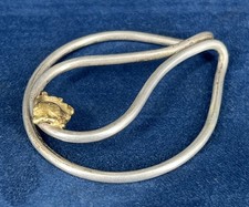 Pince à billets design argent et or nugget signée Gilbert Albert Genève suisse