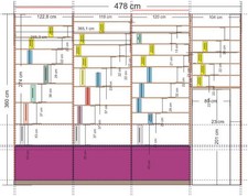 Bibliothèque en pin Massif