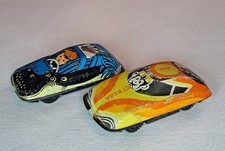 Lot 2 Vintage Lithographed Sheet Metal Toys Vintage 60s-70s