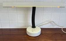 Vintage 1970s / 80s Plastic Fluorescent Desk Lamp White / Creme Kartell Style
