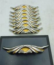 UNE POIGNEE DE MEUBLE STYLE ART NOUVEAU BRONZE CHROME ET DORURE  