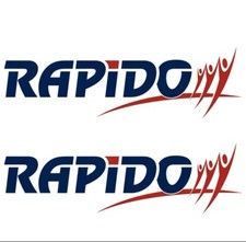 2 x RAPIDO 65cm x 19,6cm autocollant sticker camping car caravane caravan