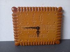 LU PETIT BUTTER NANTES CERAMIC ADVERTISING CLOCK PENDULUM